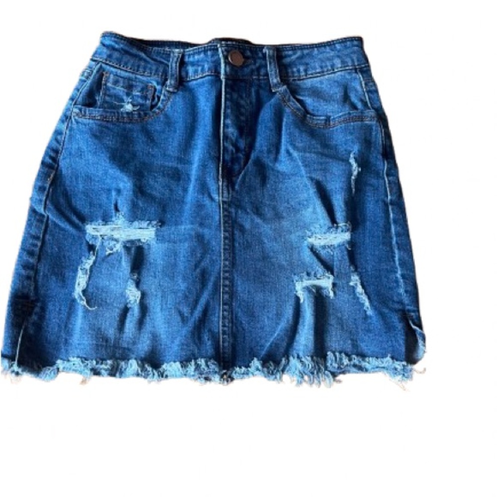 Black Label Blue Mini A-line Skirt - Size Small